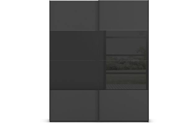 Goossens kledingkast finca combi glans mat glas wit hoogwaardig meubelplaat - 8244375-{merk}-finca-combi-sts-wit-schuifdeuren-01